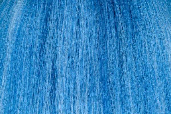 Blue Hair Texture Close View — Stock Photo, Image