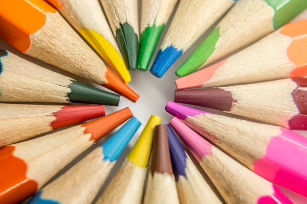 Kolorowanki Drewniany Ołówek Kole — Zdjęcie stockowe