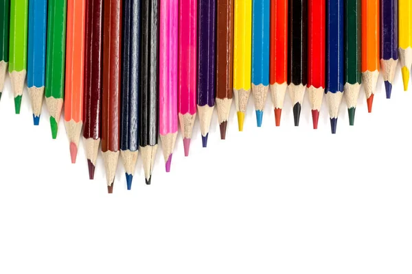 Kolorowanki Drewniany Ołówek Formie Fali — Zdjęcie stockowe