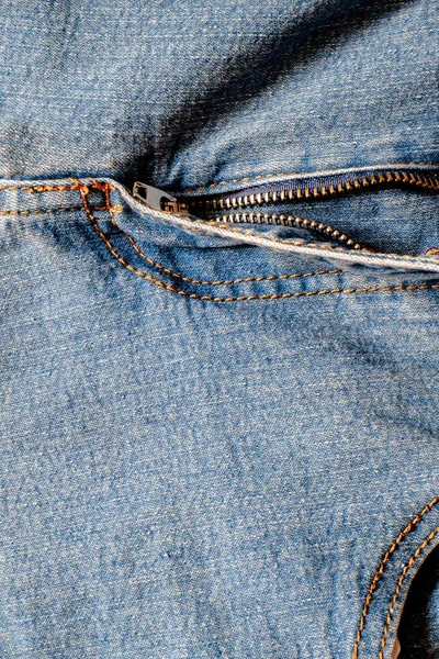 Détails Pantalon Jeans Avec Coutures Poches — Photo