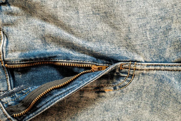 Détails Pantalon Jeans Avec Coutures Poches — Photo