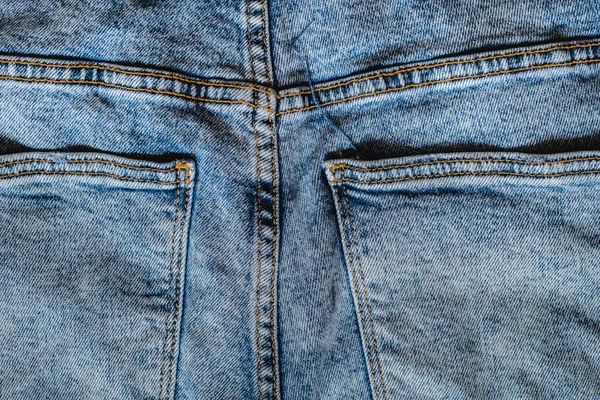 Detalles Pantalones Vaqueros Con Costuras Bolsillos — Foto de Stock