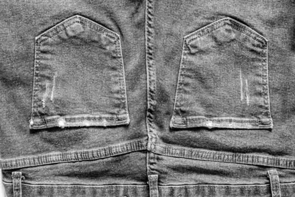 Dikişleri Cepleri Olan Kot Pantolonlardan Ayrıntılar — Stok fotoğraf