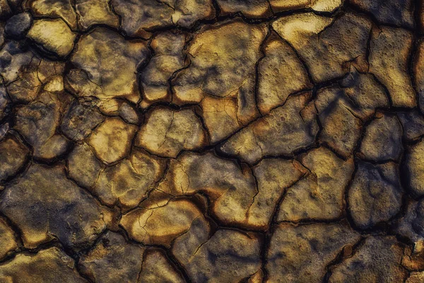 Αποξηραμένα Ποτάμια Λάσπης Από Ηφαίστεια Λάσπης — Φωτογραφία Αρχείου
