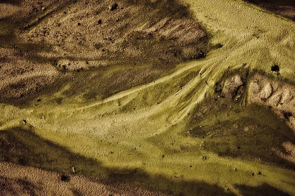 废弃高岭土采石场的抽象形态与色彩 — 图库照片