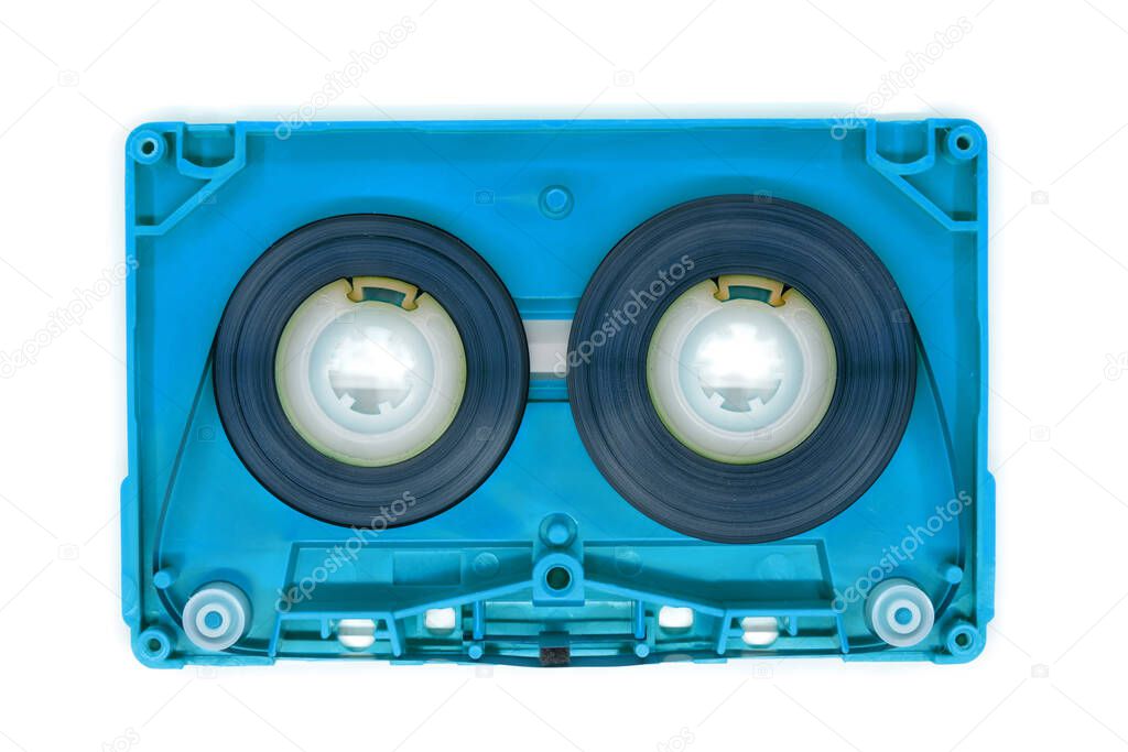 old audio cassette tape open