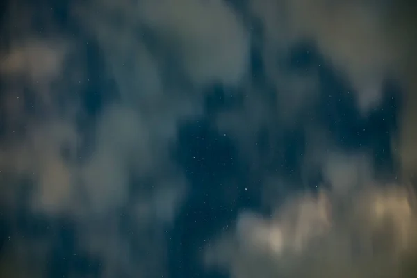 Нічне Небо Зірками Хмарами — стокове фото
