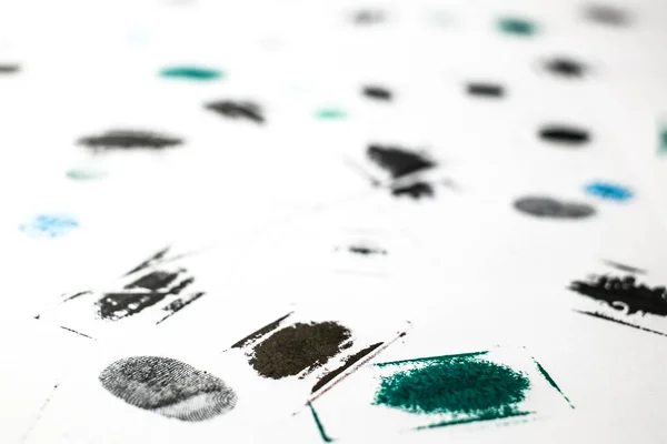 Fingerprint Stamp White Paper — Stock Photo, Image