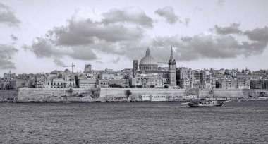 Valletta City, Malta - 15 Temmuz 2019, Marsans Harbour, Sliema, Malta