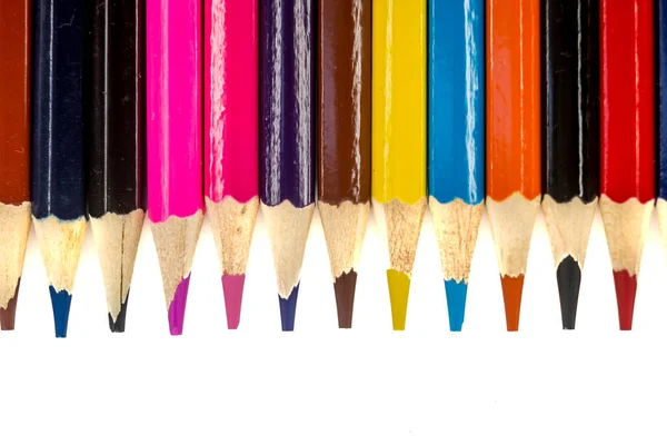 Kolorowanki Drewniany Ołówek Białym Tle — Zdjęcie stockowe