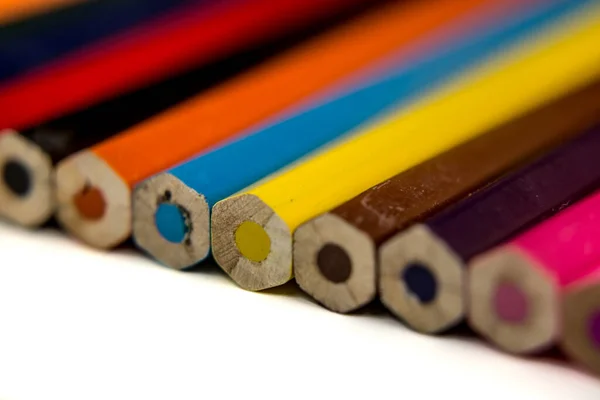 Kolorowanki Drewniany Ołówek Białym Tle — Zdjęcie stockowe