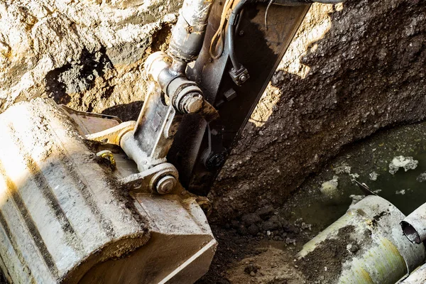 Graafmachine Bedrijf Goed Zicht — Stockfoto