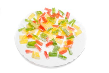 Türk lokumu tabakta dilimlere bölündü