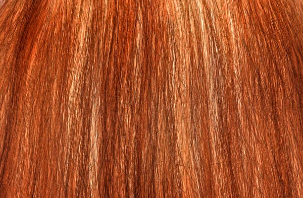Červená Textura Vlasů Zblízka — Stock fotografie