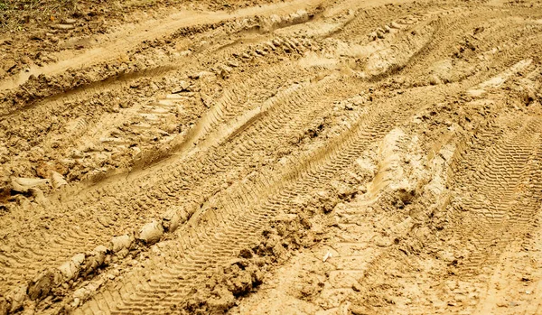 Traces Cars Mud — Stock Photo, Image