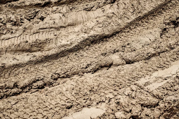 Traces Cars Mud — Stock Photo, Image