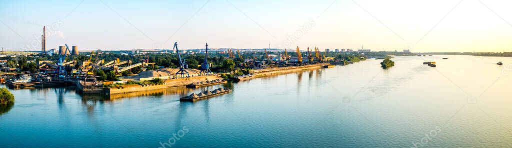 panoramic view over the Ruse city, Bulgaria