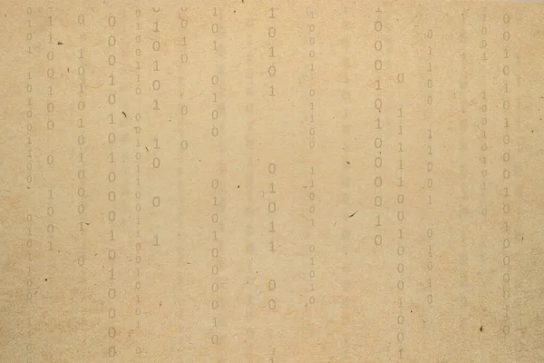 Feuille Papier Avec Une Surface Texturée Code Binaire — Photo