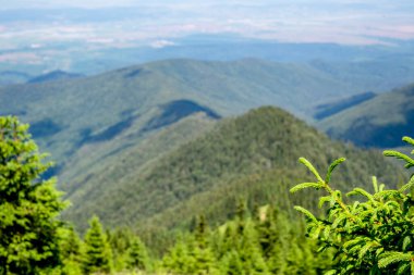 Fagaras Romen dağlarından güzel manzara, Suru zirvesi.