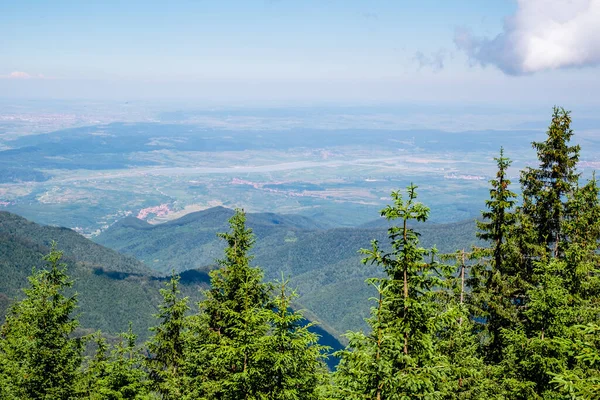 Bella Vista Dalle Montagne Rumene Fagaras Picco Suru — Foto Stock