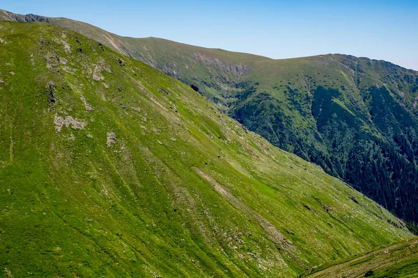 Indah Pemandangan Dari Fagaras Rumania Pegunungan Suru Puncak — Stok Foto