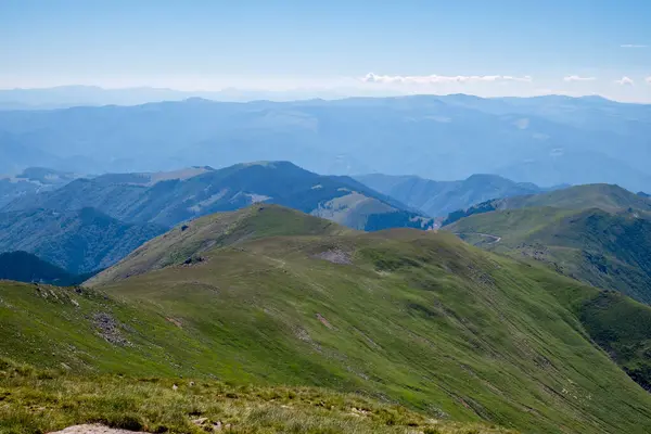 Hermosa Vista Desde Las Montañas Rumanas Fagaras Pico Suru —  Fotos de Stock