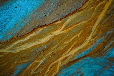 Kaolin madeninde soyut renk kum dokusu