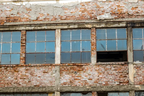 Abandoned Factory Warehouse Broken Windows — Stock Photo, Image