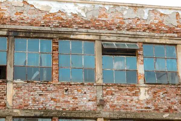 Abandoned Factory Warehouse Broken Windows — Stock Photo, Image