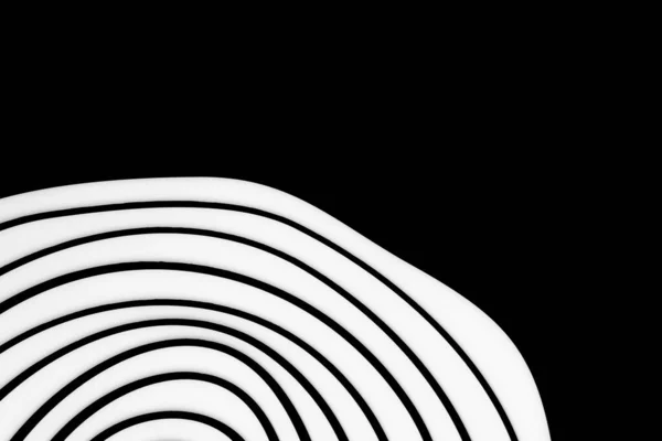 Абстрактні Білі Хвильові Лінії Чорному — стокове фото
