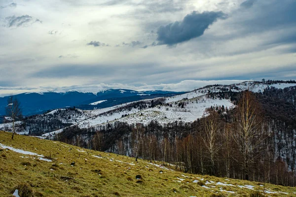 ルーマニアの山々 ファンタネレ村地域 シビウ郡 シンデレラ山 ルーマニアの美しい冬の風景 — ストック写真