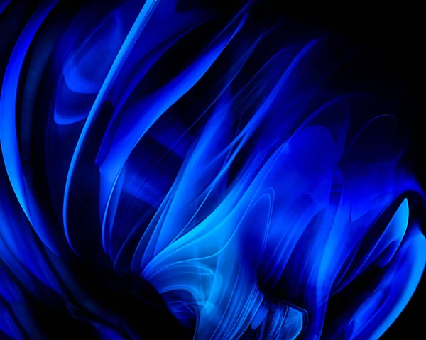 Fondo Abstracto Creativo Pinturas Óleo Mixtas Azul Blanco — Foto de Stock