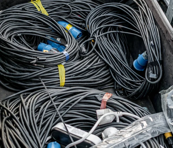 Cables Eléctricos Bobinas Caja —  Fotos de Stock