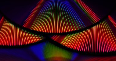 cd yüzeyinde gökkuşağı kaplı ışık ışınları yansıması