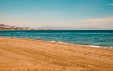 İspanya, Malaga 'da kumsal sahili.