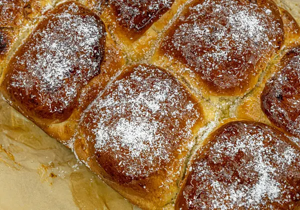 Färska Bakade Traditionella Rumänska Hemmagjorda Croissanter — Stockfoto