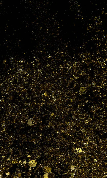 黒の背景に輝く黄金の星 — ストック写真