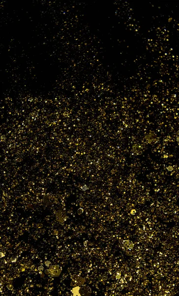 Glitter Gyllene Stjärnor Svart Bakgrund — Stockfoto