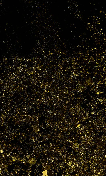 Brillo Estrellas Doradas Sobre Fondo Negro — Foto de Stock