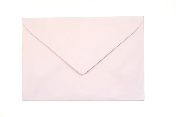 Pink Vintage Paper Envelope Isolated White — Stock Photo, Image