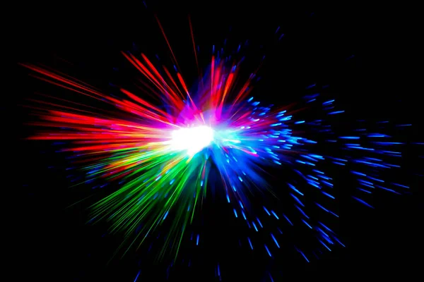 Optical Fiber Light Explosion Effect Motion Blur — Stock Photo, Image