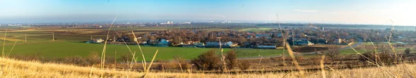 Panoramablick Über Das Rumänische Dorf — Stockfoto