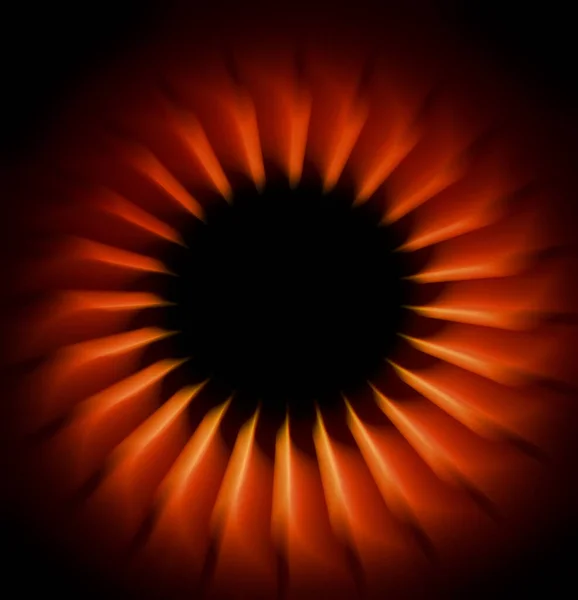 Rote Sonne Mit Led Licht Zoomunschärfe — Stockfoto