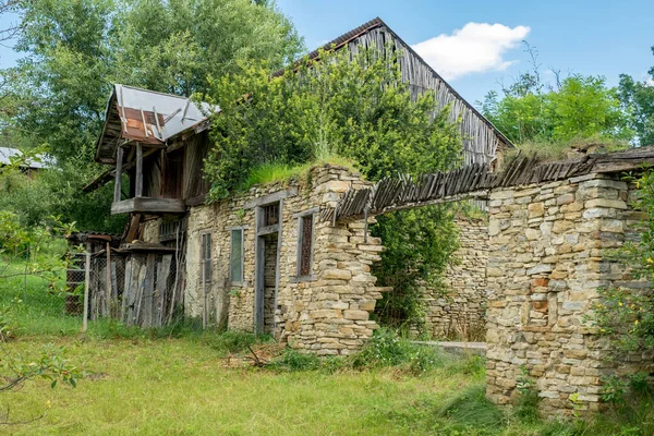 Maison Campagne Traditionnelle Roumaine Abandonnée — Photo