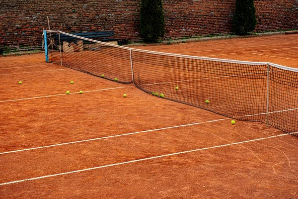 Tennisballen Kleibaan — Stockfoto