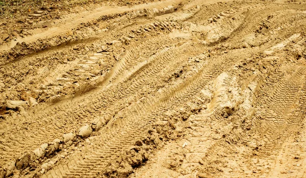 Traces Cars Mud — Stock Photo, Image