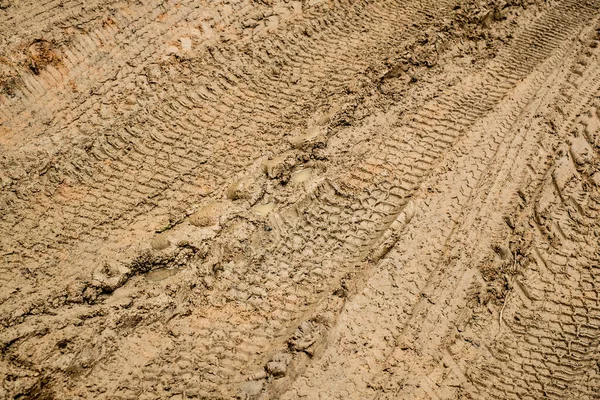 Sporen Van Auto Modder — Stockfoto