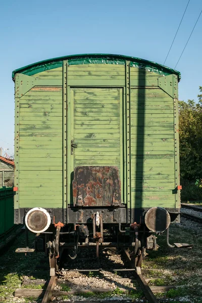 Ciudad Ruse Bulgaria Octubre 2017 Viejas Locomotoras Tren Retro Desuso — Foto de Stock