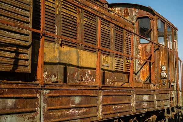 Ciudad Ruse Bulgaria Octubre 2017 Viejas Locomotoras Tren Retro Desuso — Foto de Stock