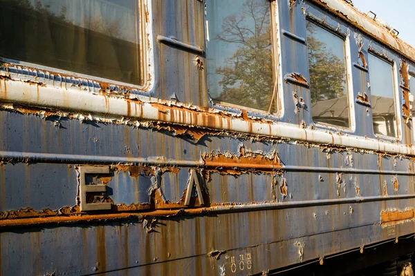 Ciudad Ruse Bulgaria Octubre 2017 Viejas Locomotoras Tren Retro Desuso — Foto de Stock